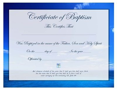 Free Printable - Baptism Certificate Template | Christian inside Christian Baptism Certificate Template