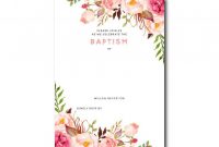 Free Printable Baptism Floral Invitation Template | Floral pertaining to Blank Christening Invitation Templates