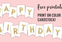 Free Printable Birthday Banner Ideas | Paper Trail Design with regard to Diy Birthday Banner Template