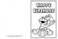 Free Printable: Birthday Cards | Coloring Birthday Cards in Elmo Birthday Card Template