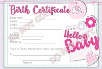 Free Printable Blank Baby Birth Certificates Templates for Baby Doll Birth Certificate Template