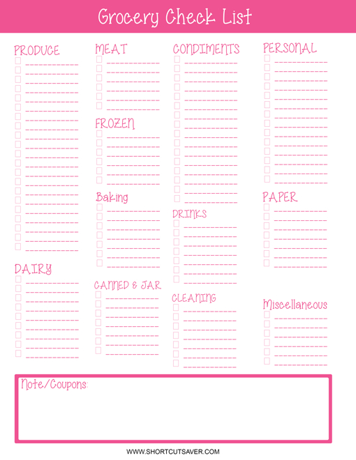 Free Printable Blank Grocery Shopping List | Grocery List pertaining to Blank Grocery Shopping List Template