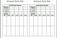 Free Printable Bridge Game Contract Score Pad Sheet | Bridge throughout Bridge Score Card Template
