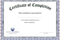 Free Printable Certificate Templates Of Completion Template inside Certificate Of Completion Free Template Word