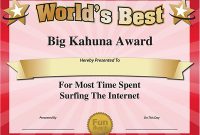 Free Printable Certificates – Funny Printable Certificates in Free Funny Award Certificate Templates For Word