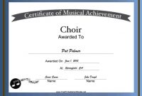 Free Printable Choir Certificates | Choir Vocal Music with Choir Certificate Template