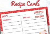 Free Printable Cookie Exchange Recipe Cards (With Images throughout Cookie Exchange Recipe Card Template
