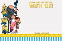 Free Printable Despicable Me Birthday Invitation Template with regard to Minion Card Template