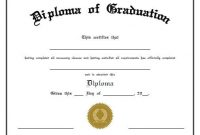 Free Printable Diploma Of Graduation. Free Printable Diploma throughout Free Printable Graduation Certificate Templates