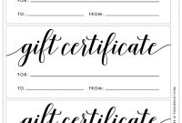 Free Printable Gift Certificate Template | Free Printable pertaining to Fillable Gift Certificate Template Free