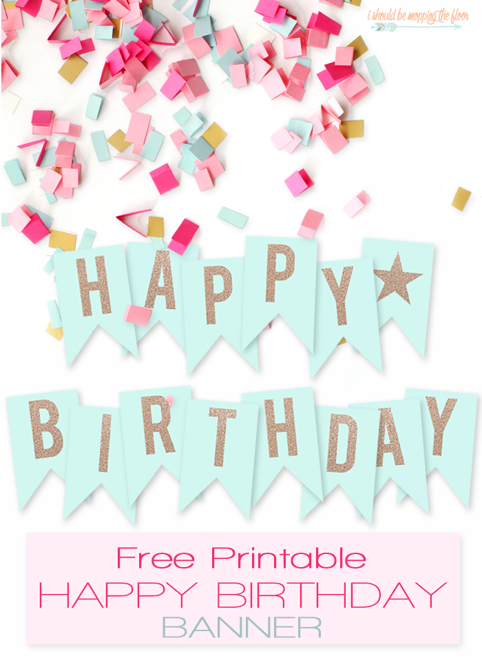 Free Printable Happy Birthday Banner (Mit Bildern) | Happy for Free Happy Birthday Banner Templates Download