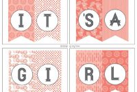 Free Printable "it's A Girl" Banner For Baby Shower | Baby with regard to Diy Baby Shower Banner Template