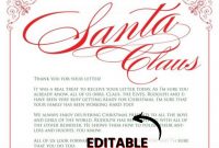Free Printable Letter From Santa {Editable} | Skip To My Lou throughout Blank Letter From Santa Template