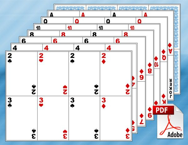 Free Printable Math Centers | Blank Playing Cards, Card with Template For Playing Cards Printable