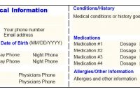 Free Printable Medication Wallet Card | Confederated Tribes regarding Medical Alert Wallet Card Template