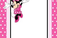 Free Printable Minnie Mouse Invitation Card | Minnie Mouse throughout Minnie Mouse Card Templates