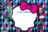 Free Printable Monster High Birthday Invitations | Drevio within Monster High Birthday Card Template