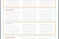 Free Printable Packing List For Organized Travel | Travel for Blank Packing List Template