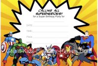 Free Printable Party Invitations The Avengers | Superhero with regard to Avengers Birthday Card Template