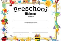 Free Printable Preschool Diploma | Preschool Graduation regarding Preschool Graduation Certificate Template Free
