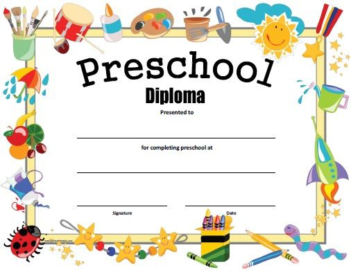 Free Printable Preschool Diploma | Preschool Graduation regarding Preschool Graduation Certificate Template Free