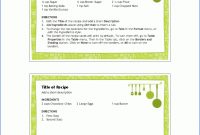 Free Printable Recipe Card Template For Word throughout Microsoft Word Recipe Card Template