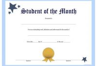 Free Printable Student Of The Month Certificate | Student Of pertaining to Free Student Certificate Templates