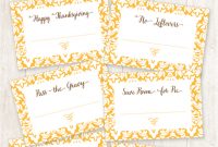 Free Printable Thanksgiving Place Cards | Chickabug in Thanksgiving Place Card Templates