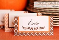 Free Printable Thanksgiving Placecards ⋆ Real Housemoms pertaining to Thanksgiving Place Cards Template