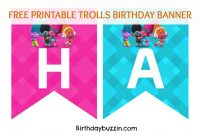 Free Printable Trolls Birthday Banner | Trolls Birthday pertaining to Free Printable Happy Birthday Banner Templates