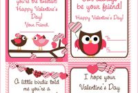 Free Printable Valentine's Day Cards For Kids With Owls And with regard to Valentine Card Template For Kids