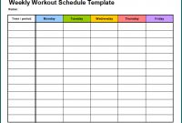 Free Printable Weekly Workout Schedule Template | Bogiolo regarding Blank Workout Schedule Template