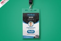 Free Psd : Conference Vip Entry Pass Id Card Template Psd pertaining to Conference Id Card Template