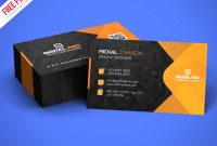 Free Psd : Modern Corporate Business Card Template Psd within Name Card Design Template Psd