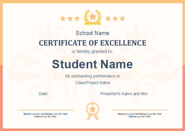 Free School Certificate Template with School Certificate Templates Free