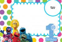 Free Sesame Street 1St Birthday Invitation Template | Sesame pertaining to Elmo Birthday Card Template