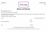 Free Share Certificate Template: Create Perfect Share with regard to Shareholding Certificate Template