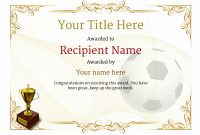 Free Soccer Certificate Templates – Add Printable Badges with regard to Soccer Certificate Template