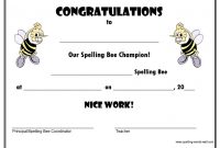 Free Spelling Bee Certificates pertaining to Spelling Bee Award Certificate Template
