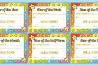 Free! – Star Of The Week Award Certificate For Good Behaviour with Star Of The Week Certificate Template