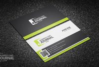 Free Stylish Corporate Business Card Template With Qr Code pertaining to Qr Code Business Card Template