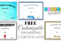 Free Swimming Certificate Templates | Customize Online pertaining to Free Swimming Certificate Templates