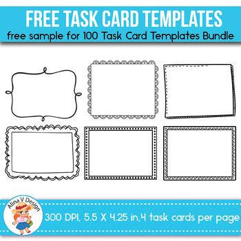Free Task Card Templates Editable | Task Cards Free, Task pertaining to Task Cards Template