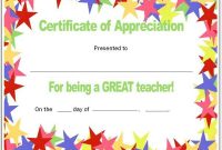 Free Teacher Appreciation Certificates: Download Word And for Best Teacher Certificate Templates Free
