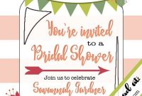 Free Template For A Mason Jar Invitation – Perfect For A with regard to Blank Bridal Shower Invitations Templates