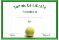 Free Tennis Certificate Templates | Tennis, Certificate inside Tennis Certificate Template Free