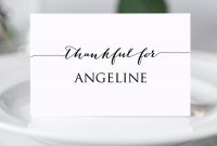 Free Thanksgiving Place Card Template · Wedding Templates for Thanksgiving Place Card Templates