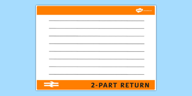 Free! - Train Ticket Template - Primary Resources regarding Blank Train Ticket Template