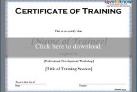 Free Training Certificate Templates | Lovetoknow with regard to Template For Training Certificate