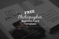 Freebie – Minimal Photographer Business Card Psd Template with Photography Business Card Template Photoshop